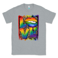 Heather Grey Love pride Classic Tee - CowGirlArtShop