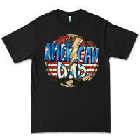 Black All american dad 4th of july Premium Tee - CowGirlArtShop