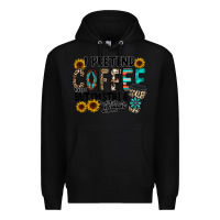 Black i pretend coffee Premium Hoodie - RacoonDesign