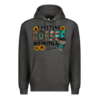Charcoal Heather i pretend coffee Premium Hoodie - RacoonDesign