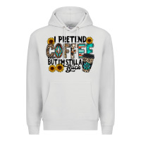 Dove Grey i pretend coffee Premium Hoodie - RacoonDesign
