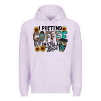 Lilac i pretend coffee Premium Hoodie - RacoonDesign