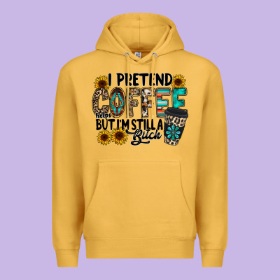 I Pretend Coffee Premium Hoodie Designed By Racoondesign
