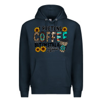 Navy i pretend coffee Premium Hoodie - RacoonDesign