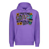 Purple i pretend coffee Premium Hoodie - RacoonDesign