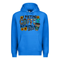True Royal i pretend coffee Premium Hoodie - RacoonDesign