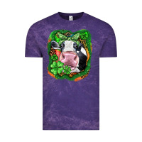 Cloud Purple St. Patrick's day cow Vintage Tee - FaDigitalArtStudio