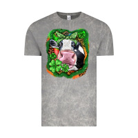 Cloud Rock St. Patrick's day cow Vintage Tee - FaDigitalArtStudio