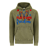 Vintage Olive flip flops and freedom Vintage Hoodie - BundleAndBundleShop