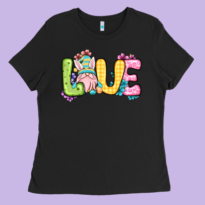 Easter Day Love Easter Gnome Ladies Tee Designed By Oliviacreatesart