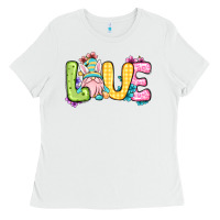 White Easter Day Love Easter gnome Ladies Tee - OliviaCreatesArt
