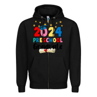 Black 2024 preschool graduate Zipper Hoodie - JahusDesignShop