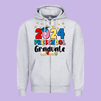 2024 Preschool Graduate Zipper Hoodie Designed By Jahusdesignshop