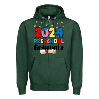 Sports Green 2024 preschool graduate Zipper Hoodie - JahusDesignShop