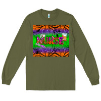 Army Green halloween nurse tumbler Long Sleeve Tee - BundleAndBundleShop