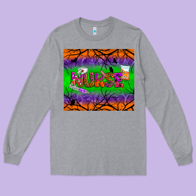 Halloween Nurse Tumbler Long Sleeve Tee Designed By Bundleandbundleshop