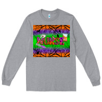 Heather Grey halloween nurse tumbler Long Sleeve Tee - BundleAndBundleShop