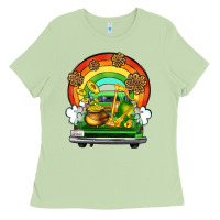 Matcha St. Patrick's Day truck Ladies Tee - OliviaCreatesArt