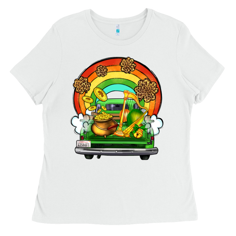 St. Patrick's Day Truck Ladies Tee by OliviaCreatesArt | Teevron