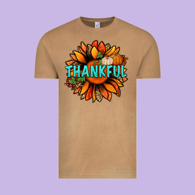 Thankful With Sunflower Bbs Vintage Tee Designed By Bundleandbundleshop