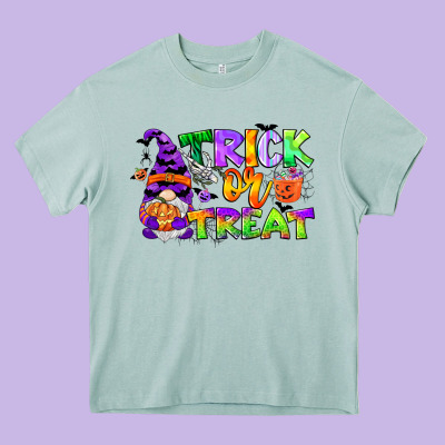 Trick Or Treat Gnome Heavy Core Tee Designed By Cowgirlartshop