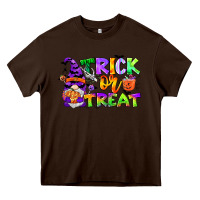 Chocolate Brown trick or treat gnome Heavy Core Tee - CowGirlArtShop