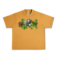 Peanut Butter western cowhide leopard glitter shamrocks Urban Heavy Tee - Jasminsmagicworld