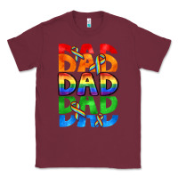 Burgundy Dad dad dad pride Classic Tee - CowGirlArtShop