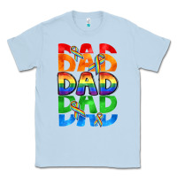 Dusty Blue Dad dad dad pride Classic Tee - CowGirlArtShop