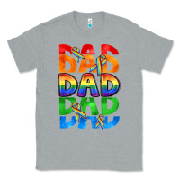 Heather Grey Dad dad dad pride Classic Tee - CowGirlArtShop