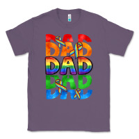 Lavender Dad dad dad pride Classic Tee - CowGirlArtShop