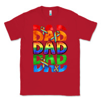 Red Dad dad dad pride Classic Tee - CowGirlArtShop