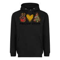 Black peace love christmas Heavyweight Hoodie - JahusDesignShop