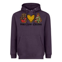 Plum peace love christmas Heavyweight Hoodie - JahusDesignShop