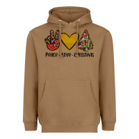 Toasted Coconut peace love christmas Heavyweight Hoodie - JahusDesignShop
