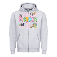 Heather Grey retro mother Zipper Hoodie - JahusDesignShop