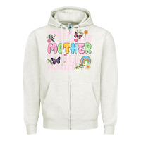 Oatmeal Heather retro mother Zipper Hoodie - JahusDesignShop
