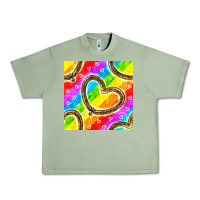 Oil Green Pride lgbtq leopard heart balloons pattern Urban Heavy Tee - BundleAndBundleShop