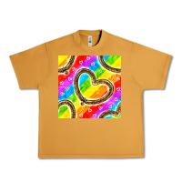 Peanut Butter Pride lgbtq leopard heart balloons pattern Urban Heavy Tee - BundleAndBundleShop