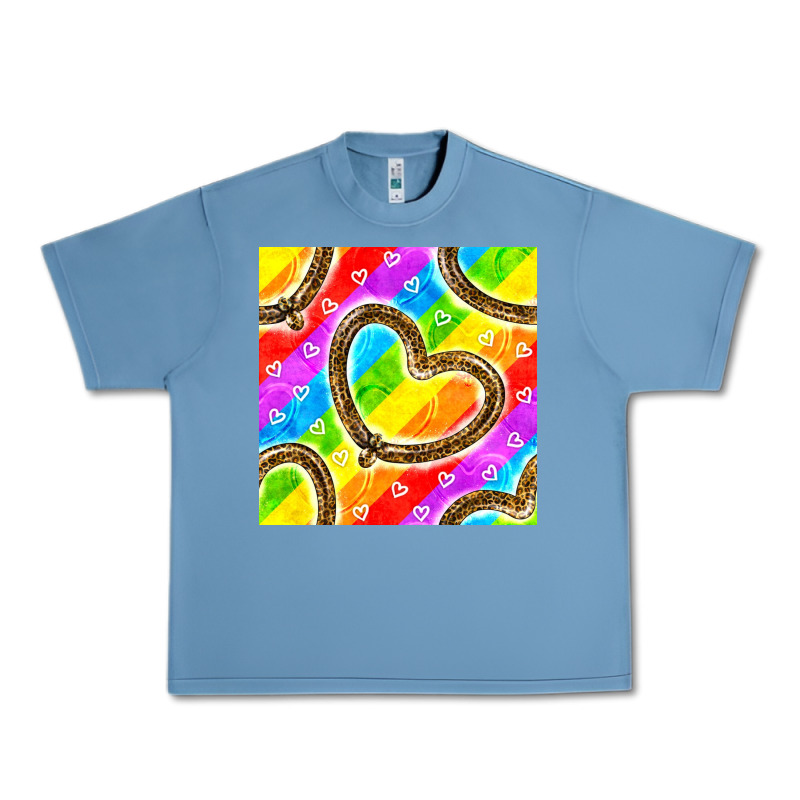 Pride Lgbtq Leopard Heart Balloons Pattern Urban Heavy Tee by BundleAndBundleShop | Teevron