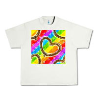 Pistachio Pride lgbtq leopard heart balloons pattern Urban Heavy Tee - BundleAndBundleShop