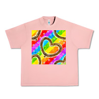 Salmon Pride lgbtq leopard heart balloons pattern Urban Heavy Tee - BundleAndBundleShop