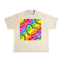 Sandshell Pride lgbtq leopard heart balloons pattern Urban Heavy Tee - BundleAndBundleShop