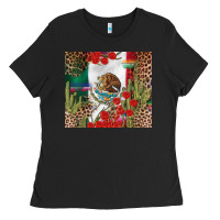 Black Mexico flag Ladies Tee - FaDigitalArtStudio