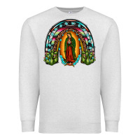 Oatmeal Heather our lady of guadalupe rainbow Premium Sweatshirt - JahusDesignShop
