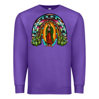 Purple our lady of guadalupe rainbow Premium Sweatshirt - JahusDesignShop