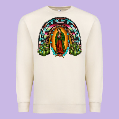 Our Lady Of Guadalupe Rainbow Premium Sweatshirt Designed By Jahusdesignshop