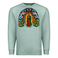 Seafoam our lady of guadalupe rainbow Premium Sweatshirt - JahusDesignShop