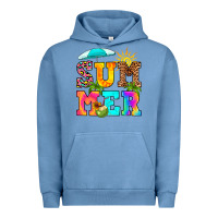 Pigment Pebble Blue summer Urban Hoodie - RanaPortraitStore