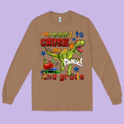 Ready To Crush 2nd Grade Long Sleeve Tee Designed By Bundleandbundleshop